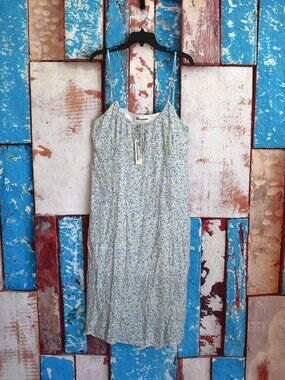 Women's No Boundaries Shirred Bust Midi Dress Sleeveless XXLARGE Winter White